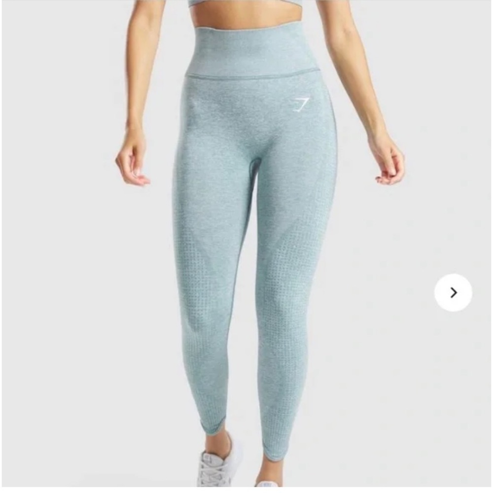 Gymshark Vital Rise Seamless Leggings Women’s Size Small Washed Jade Marl - Picture 14 of 16